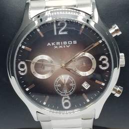 Akribos 41mm Case Men's Stainless Steel Chronograph Quartz Watch