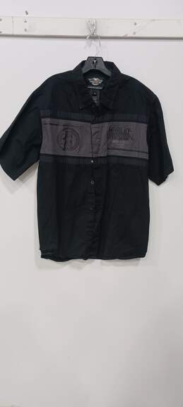 Men’s Harley-Davidson Iron Block Short Sleeve Woven Shirt Sz XL