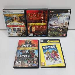 Bundle of 5 Assorted PC Games In Cases