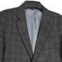 Mens Gray Plaid Notch Lapel Lined Long Sleeve Two Button Blazer Size 42L image number 3