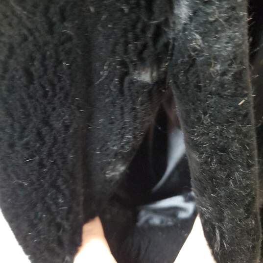 Long Black Faux Fur Coat Size Medium image number 3