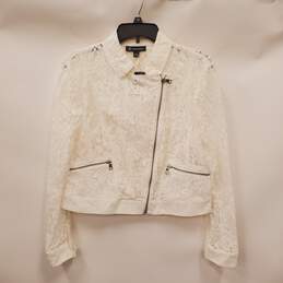 INC Women White Lace Jacket L NWT