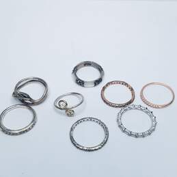 Sterling Silver Assorted Gemstones sz 6-7 1/2 Ring Bundle 8 pcs 15.7g