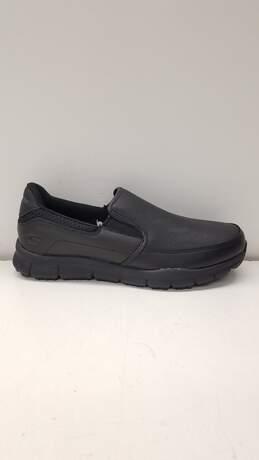 Skechers Work Men's Wide Fit Black Slip On Shoes with Memory Foam Sz. 9 (NIB)