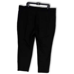 Womens Black Elastic Waist Flat Front Stretch Pull-On Ankle Pants Size 22W alternative image