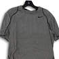 Mens Charcoal Gray Crew Neck Short Sleeve Casual Pullover T-Shirt Size Large image number 3