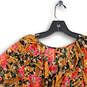Womens Multicolor Floral Round Neck Pullover Blouse Top Size M image number 4