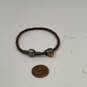 Designer Pandora 925 Sterling Silver Twisted Leather Strap Charm Bracelet image number 4