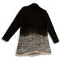Womens Brown Beige Animal Print Faux Fur Open Front Cardigan Sweater Size S image number 2