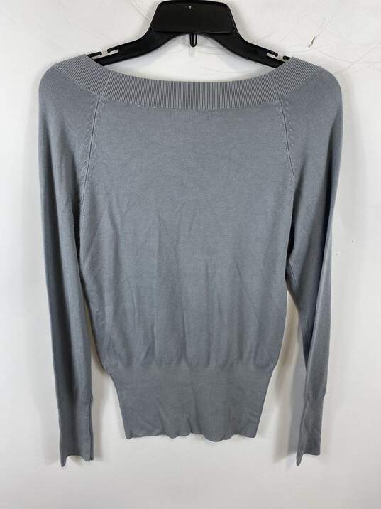 Vertigo Women Gray Scoop Neck Sweater L NWT image number 2