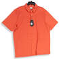 NWT Mens Orange Spread Collar Short Sleeve Golf Polo Shirt Size XXL image number 1