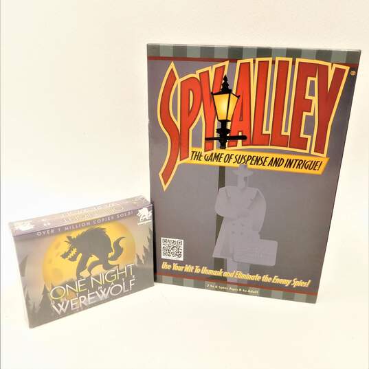 Spy Alley Strategy Board Game W/ Sealed One Night Ultimate Werewolf Game image number 1
