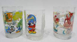 3 Vintage McDonalds Walt Disney Anniversary Glass Cups