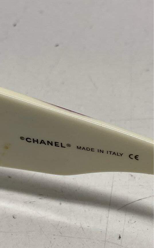 Chanel 5076-H Mother of Pearl Logo Sunglasses Glossy White One Size image number 5
