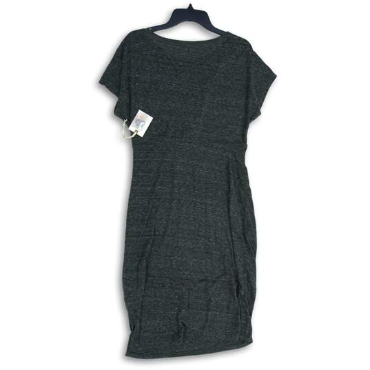 NWT Jessica Simpson Womens Gray Round Neck Pullover Sheath Dress Size M image number 2