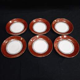 Set of 6 Vintage Royal China Saucers with 22 Kt. Gold