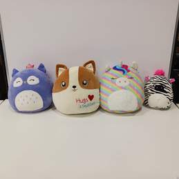 4PC Kelly Toy Squishmallows Assorted Stuffed Plush Bundle