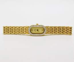 Women's Bulova 0.25 CTTW Diamond Bezel Gold Tone Watch