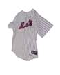 Mens White Mets Baseball Sports Short Sleeve Button Front Jersey Size XL image number 3