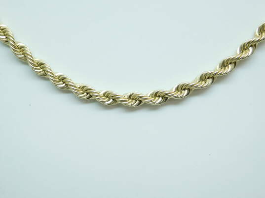 Fancy 14k Yellow Gold Rope Chain Necklace 19.7g image number 6
