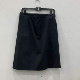 Womens Black Knee Length Regular Fit Back Zip A-Line Skirt Size 44 alternative image
