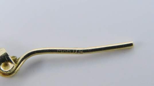 14K Yellow Gold Textured Hoop Earrings 1.0g image number 5