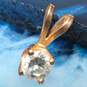 14K Yellow Gold 3mm Solitaire Diamond Pendant - 0.3g image number 1