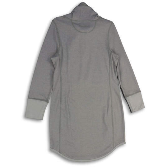 NWT Womens Gray 3/4 Sleeve Cowl Neck Pullover Sweatshirt Size Medium image number 2