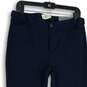 NWT Talbots Womens Navy Flat Front Skinny Leg Lexington Ankle Pants Size 8P image number 3