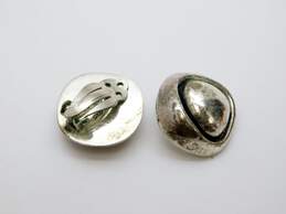 Vintage Taxco Mexican Artisan 925 Sterling Silver Clip-On Earrings 37.2g alternative image