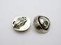 Vintage Taxco Mexican Artisan 925 Sterling Silver Clip-On Earrings 37.2g image number 2