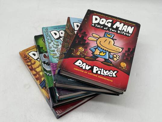 Lot Of 5 Dog Man Illustrative Epic Hardcover Book Collection By Dav Pilkey image number 1