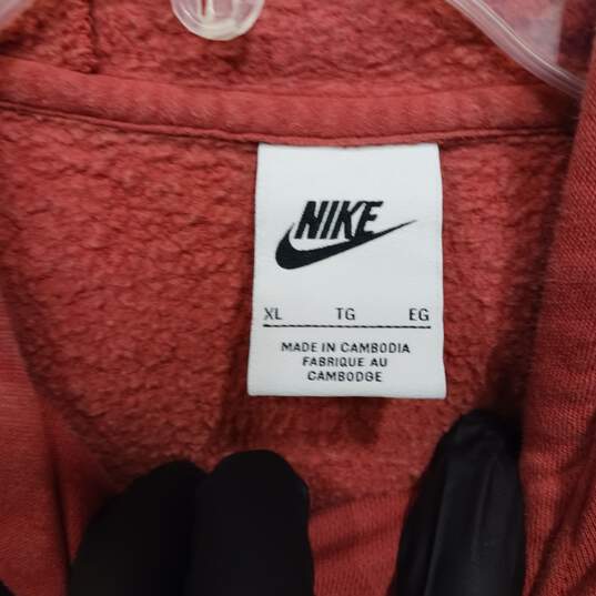 Nike Faded Red Hoodie Size XL image number 4