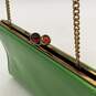 Naturalizer Womens Green Link Chain Strap Inner Pocket Clutch Handbag image number 6