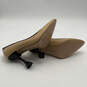 Womens Lanea Beige Leather Pointed Toe Slip-On Spool Pump Heels Size 9.5 M image number 5