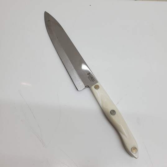 CUTCO Model 1725 French Chef Knife with White Pearl Handle 9inch Blade Made in USA image number 1