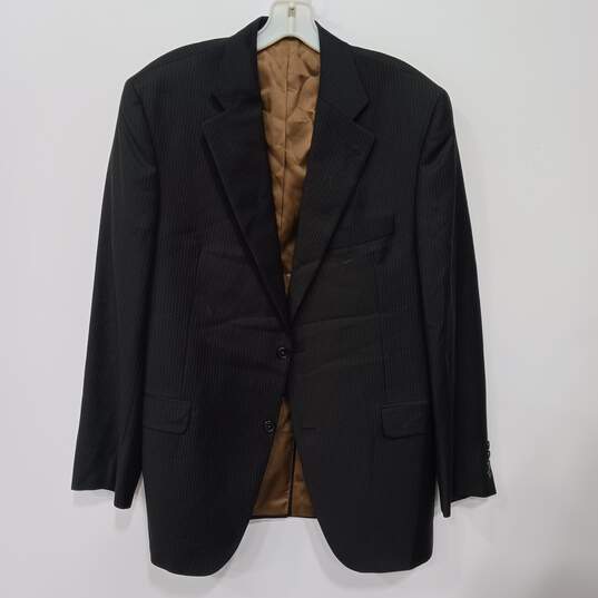 J. Victor Men's Black & Brown Striped Suitcoat Size 42R image number 1