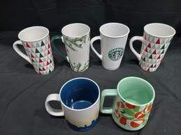 Bundle of 6 Assorted Starbucks Coffee Mugs