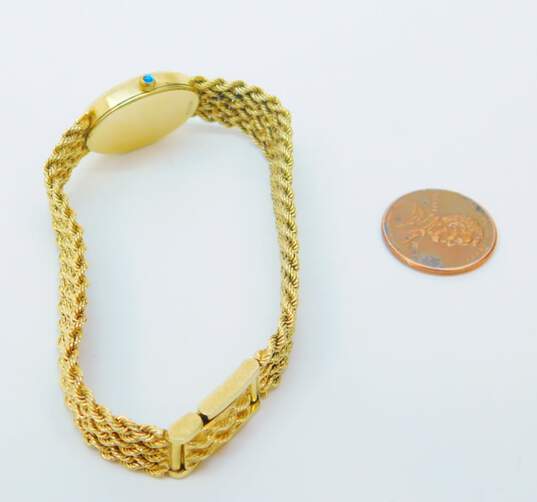 Ladies 14K Yellow Gold Cyma Swiss Quartz Rope Chain Wrist Watch 27.3g image number 5