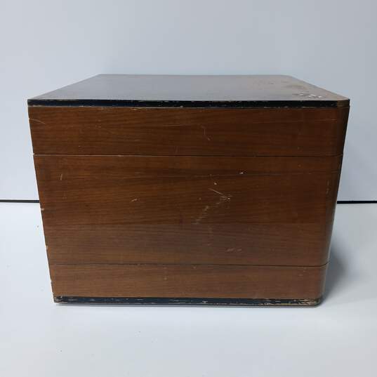 Vintage Admiral Record Player In Wooden Case image number 4