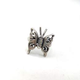 925 Silver Moveable Wings Butterfly Ring Sz 6