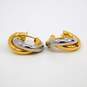 14k Yellow & White Gold Twisted Hoop Earrings 2.5g image number 4