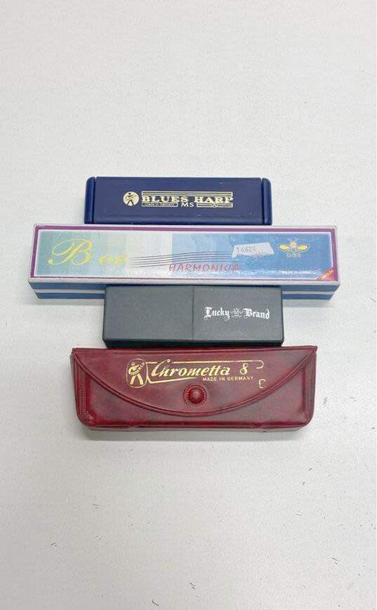 Harmonica Bundle Lot of 4 with Case Hohner image number 6