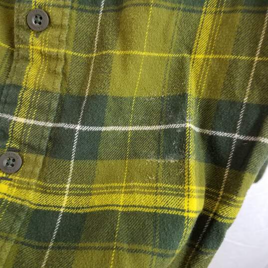 Marmot green flannel plaid button up shirt men's M image number 4