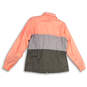 Womens Multicolor Color Block Mock Neck Full-Zip Windbreaker Jacket Size M image number 2