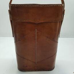 Unbranded Leather Double Wine Carrier Bag