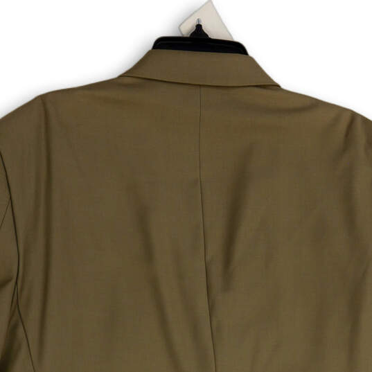 Mens Brown Notch Lapel Long Sleeve Flap Pocket Two Button Blazer Sz 40Wx46R image number 4