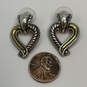 Designer Brighton Two-Tone Callie Heart Shape Fashionable Drop Earrings image number 4