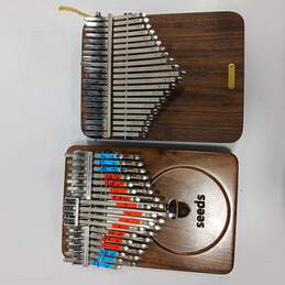 Pair Of Kalimba Finger Thumb Piano Musical Instruments alternative image