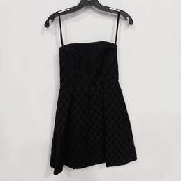 White House Black Stag Black Polka Dot Strapless Mini Dress Size 00